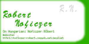 robert noficzer business card
